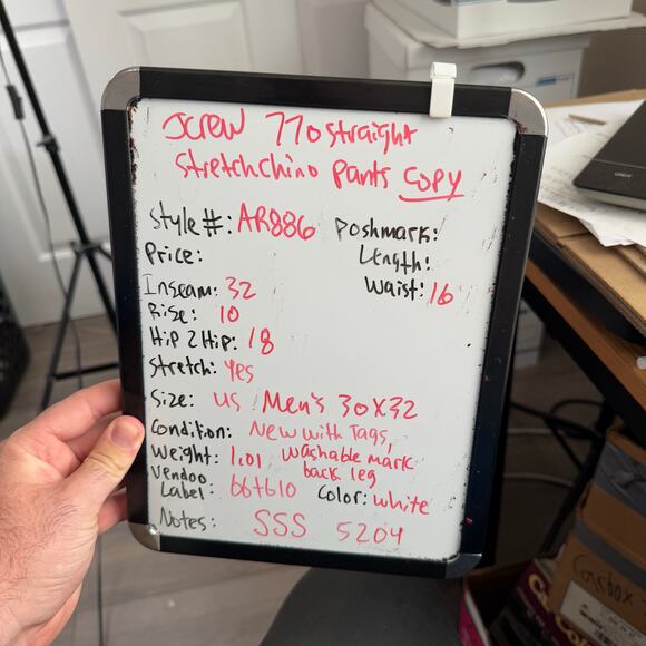 J Crew 770 Straight Stretch Chino Casual Workwear Pants US Mens 30X32 New - Picture 8 of 9